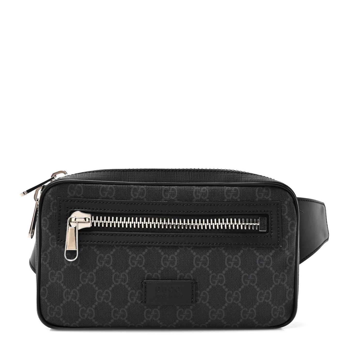 Soft GG Supreme Monogram Web Belt Bag Black Grey