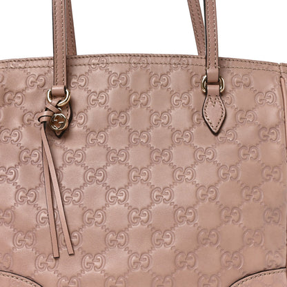 Guccissima Small Bree Zippered Tote Soft Pink