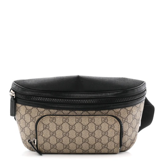 GG Supreme Monogram Belt Bag Black