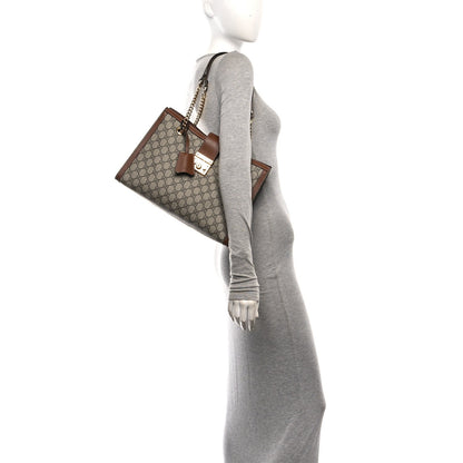GG Supreme Monogram Medium Padlock Tote Beige Cuir
