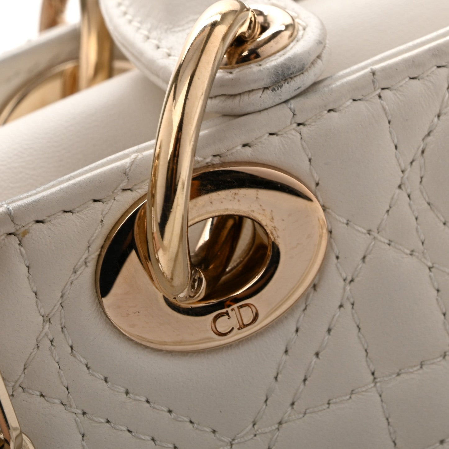 Lambskin Cannage Dioramour Micro Lady D-Joy Latte