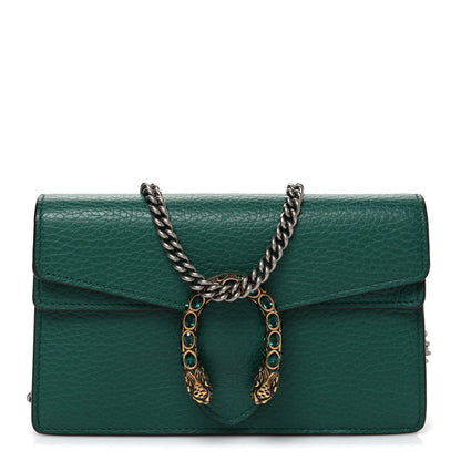 Calfskin Super Mini Dionysus Shoulder Bag Emerald