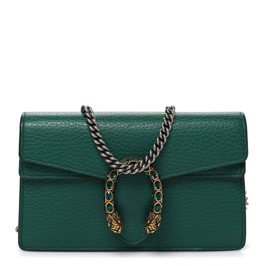 Calfskin Super Mini Dionysus Shoulder Bag Emerald