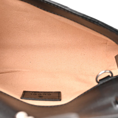 Calfskin Matelasse Monochrome GG Marmont Chain Belt Bag Black