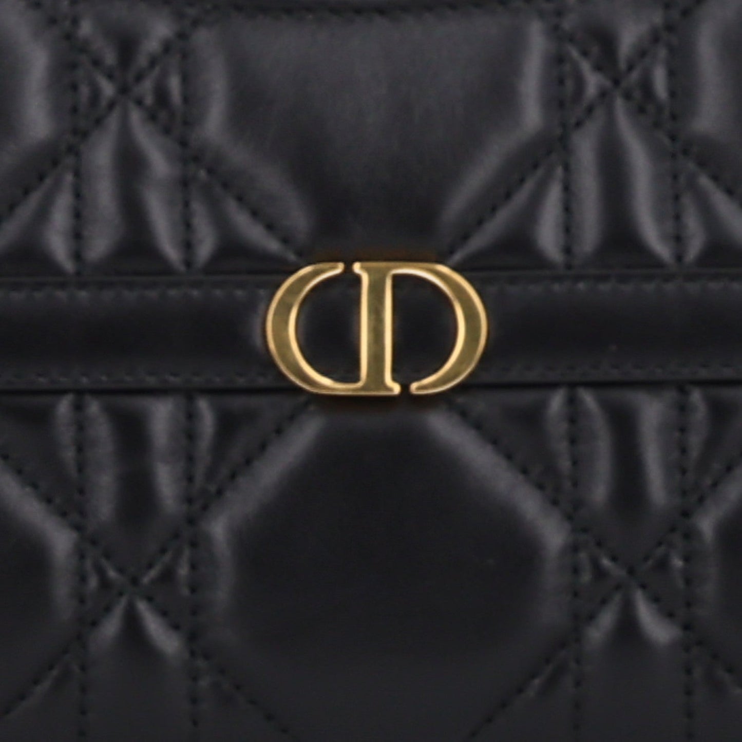 Calfskin Macrocannage Miss Caro Mini Hobo Bag Black
