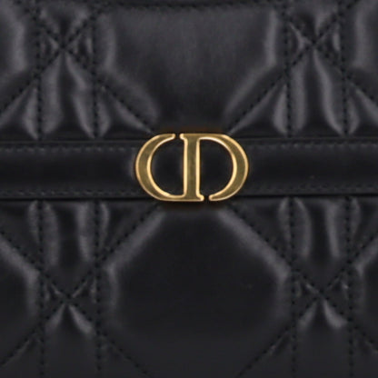 Calfskin Macrocannage Miss Caro Mini Hobo Bag Black