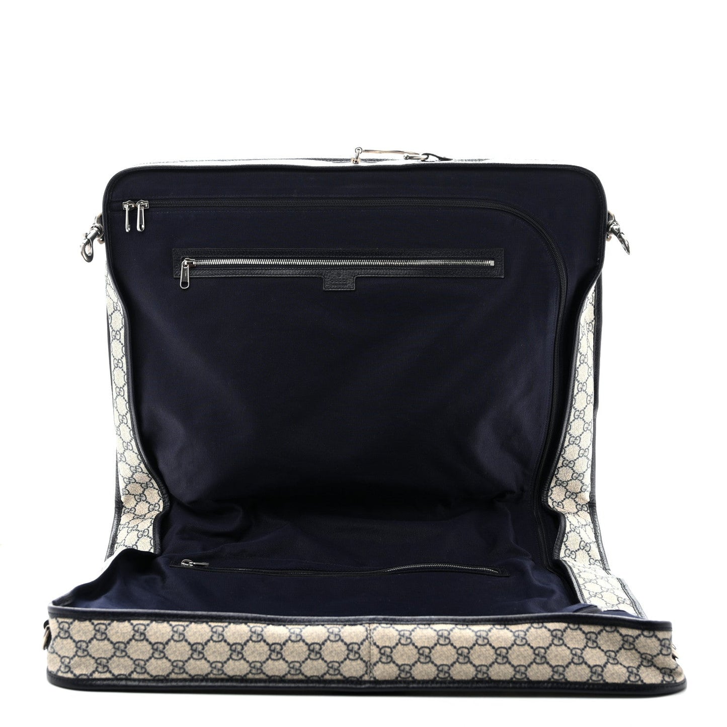 GG Supreme Monogram Web Savoy Garment Bag Beige Blue