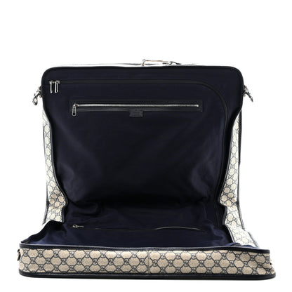 GG Supreme Monogram Web Savoy Garment Bag Beige Blue