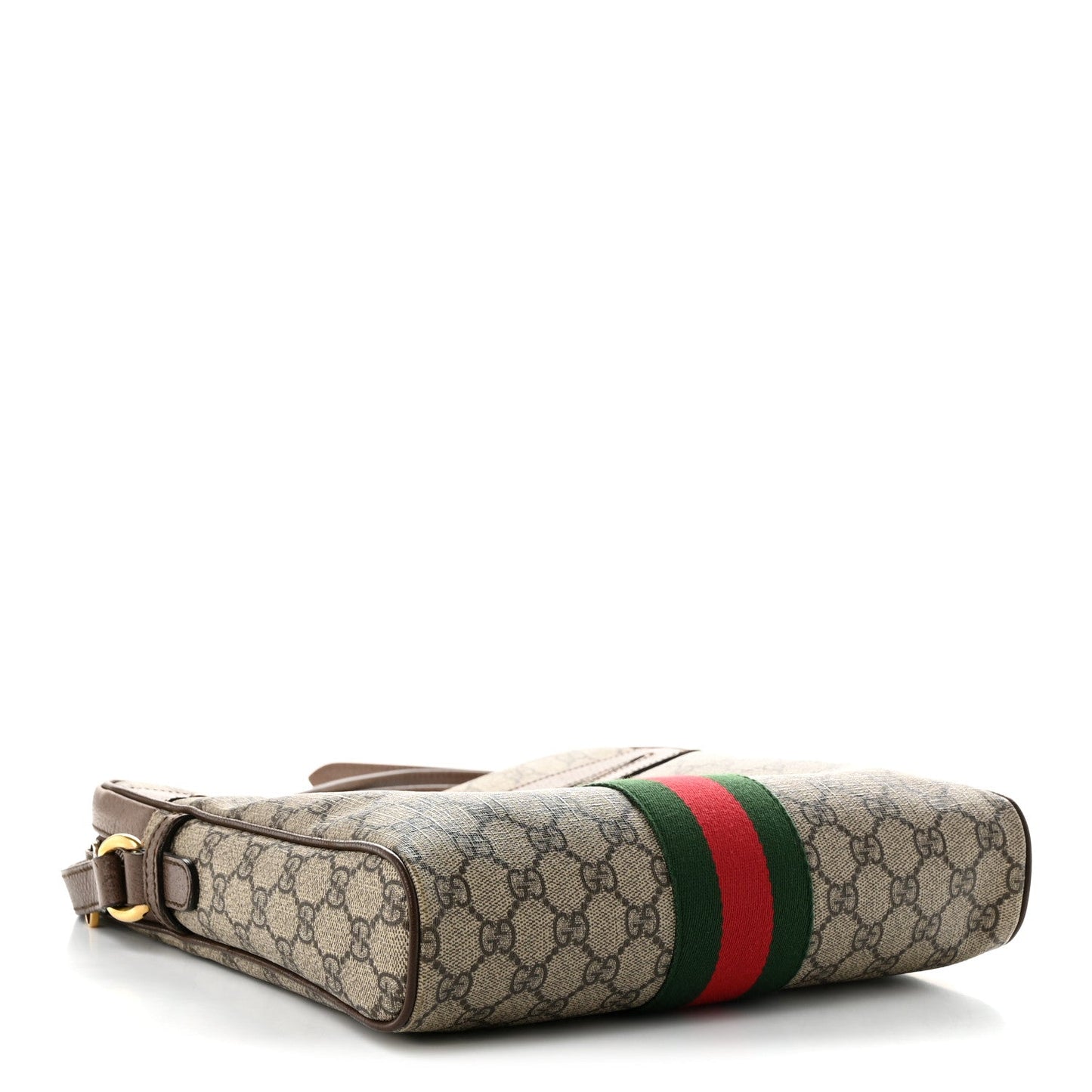 GG Supreme Monogram Web Medium Ophidia Messenger Bag Brown