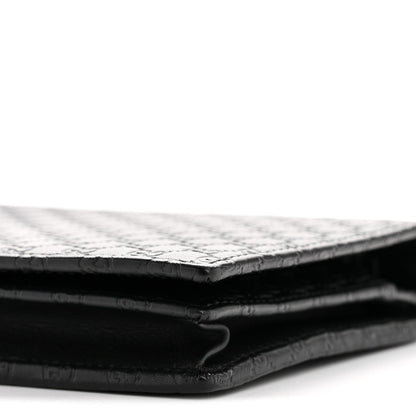 Microguccissima Crossbody Wallet Black