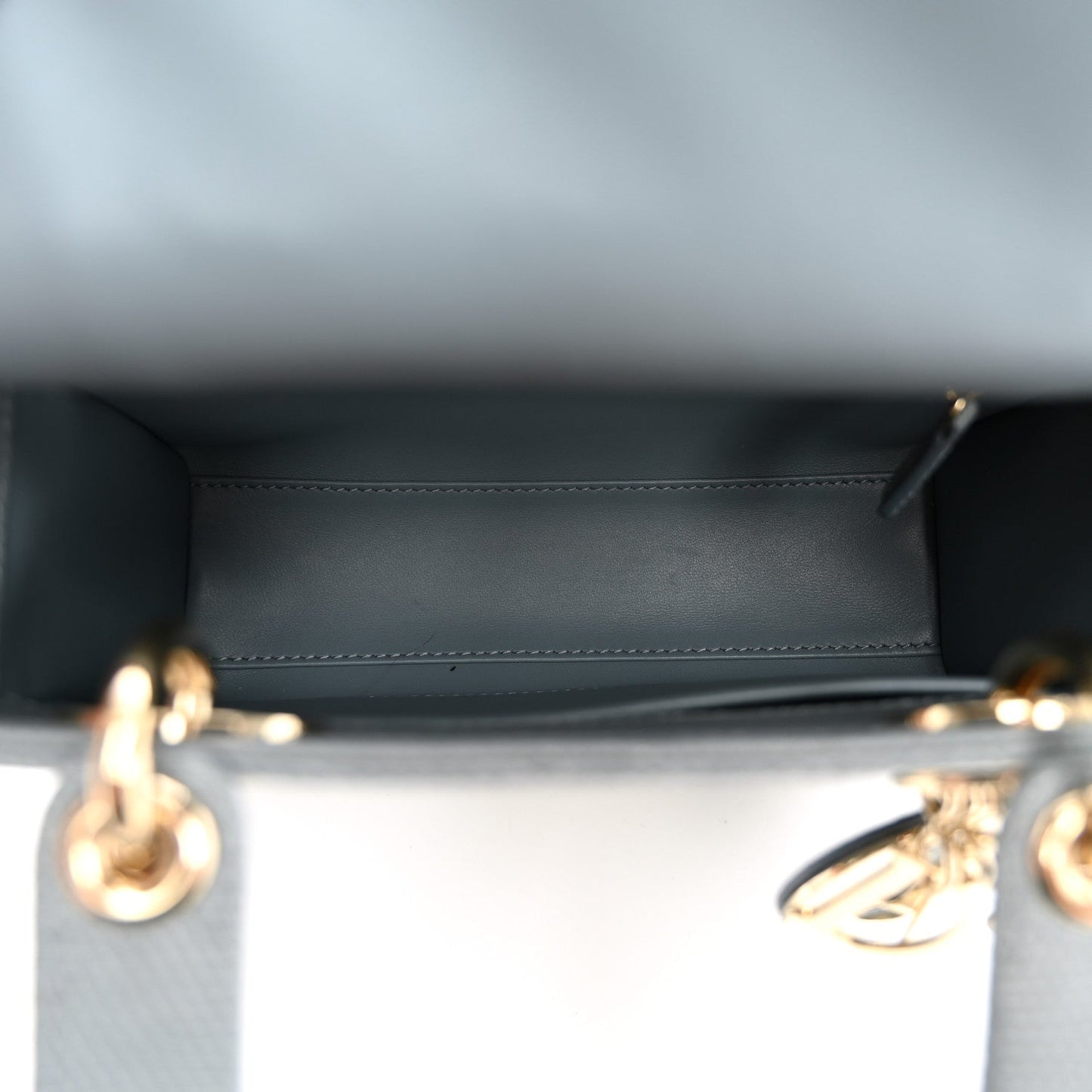 Lizard Small Lady Dior Cloud Blue