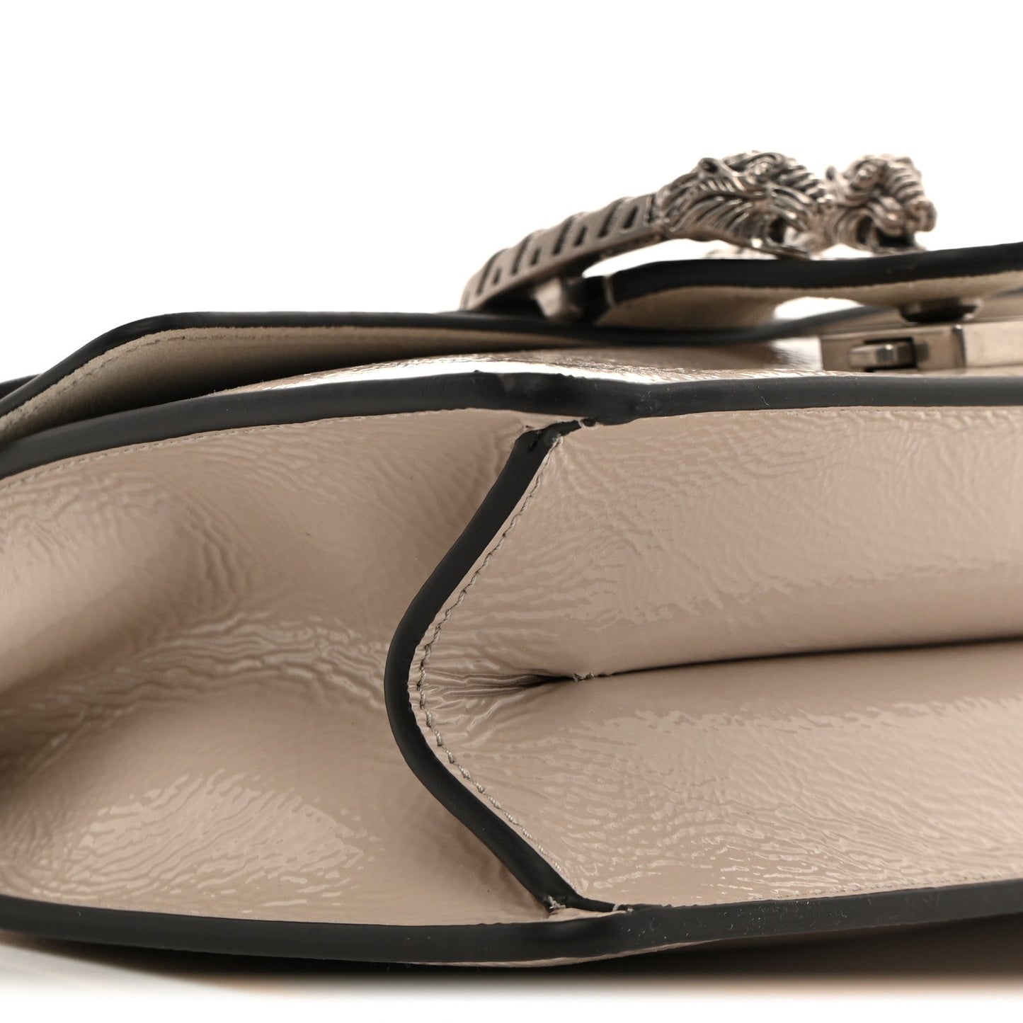 Crinkled Patent Small Dionysus Top Handle Bag Sphinx