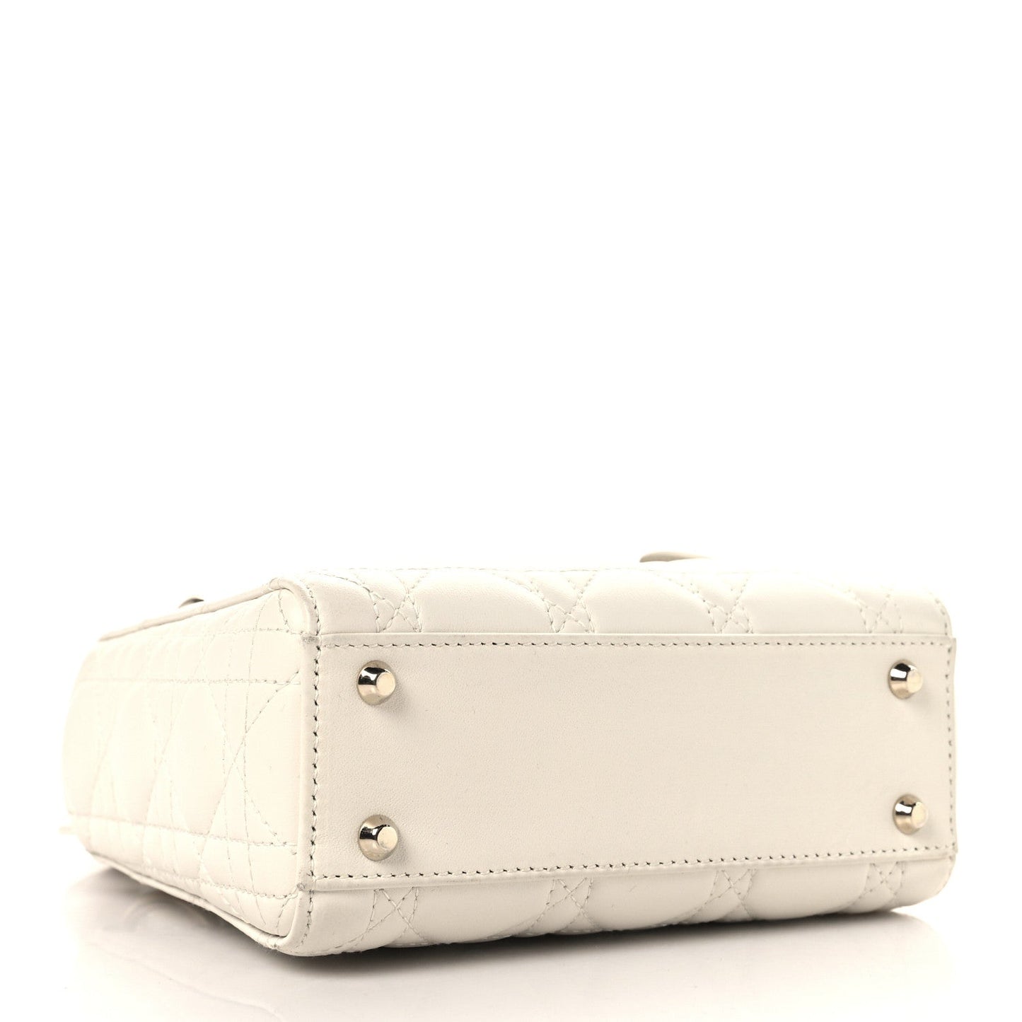 Lambskin Cannage Mini Lady Dior White