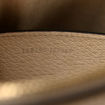 GG Supreme Monogram Textured Dollar Calfskin Web Small Ophidia Dome Shoulder Beige Mystic White Oatmeal