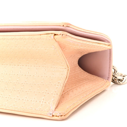 Patent Micro-Cannage Small Diorama Flap Bag Rose