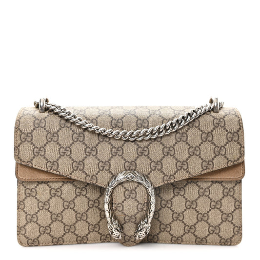GG Supreme Monogram Small Dionysus Shoulder Bag Taupe