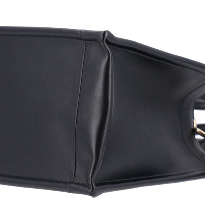 Calfskin Macro Cannage Small Book Tote Black