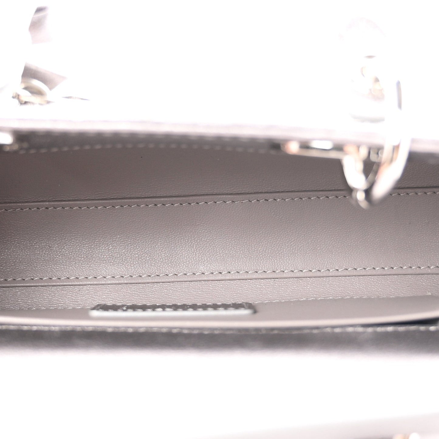 Metallic Lambskin Cannage Small Lady D-Joy