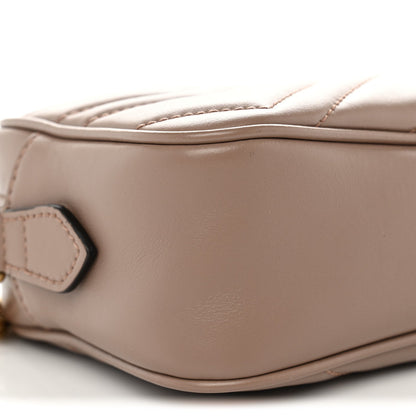 Calfskin Matelasse Mini GG Marmont Camera Bag Porcelain Rose