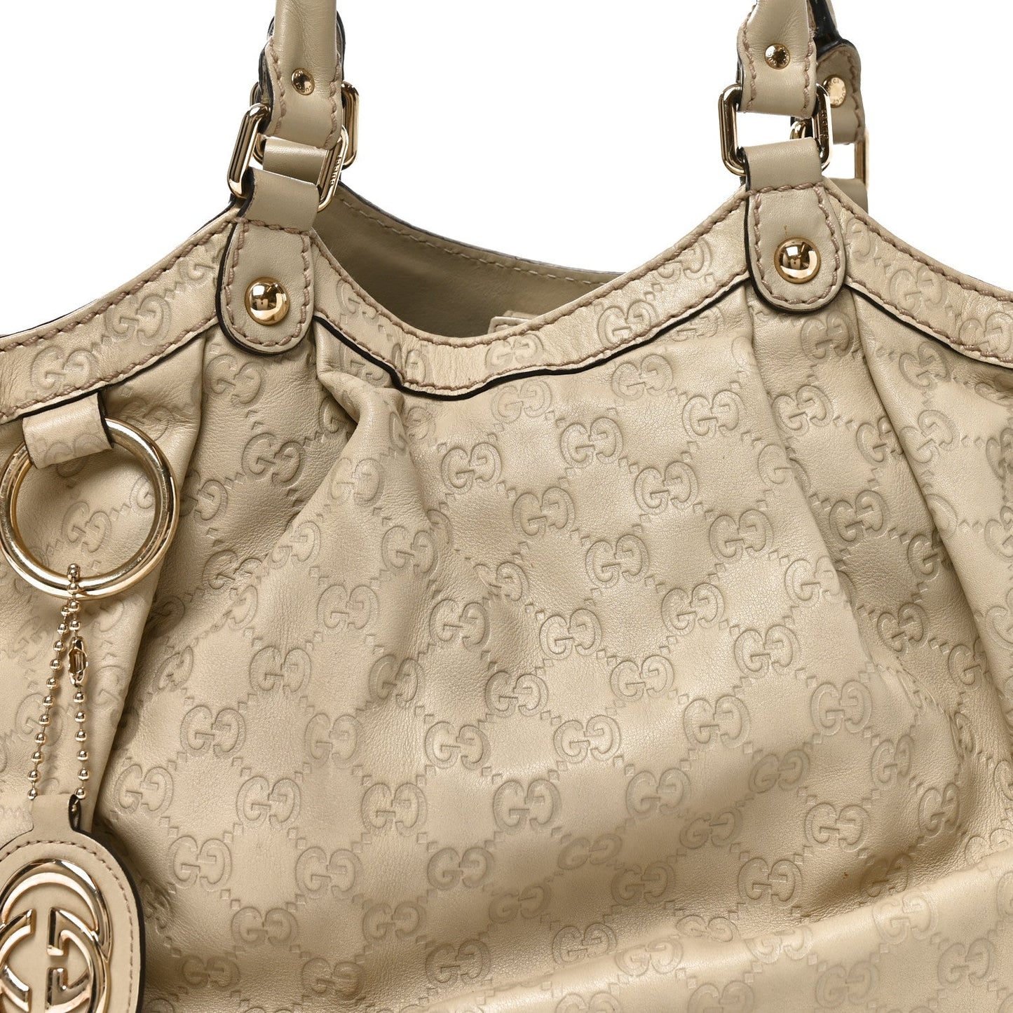 Guccissima Medium Sukey Tote Mystic White
