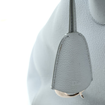 Supple Grained Calfskin Large Open Bar Tote Light Blue