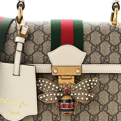 GG Supreme Monogram Small Queen Margaret Top Handle Bag White