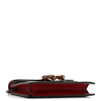 Calfskin Swarovski Crystal Super Mini Dionysus Shoulder Bag Hibiscus Red