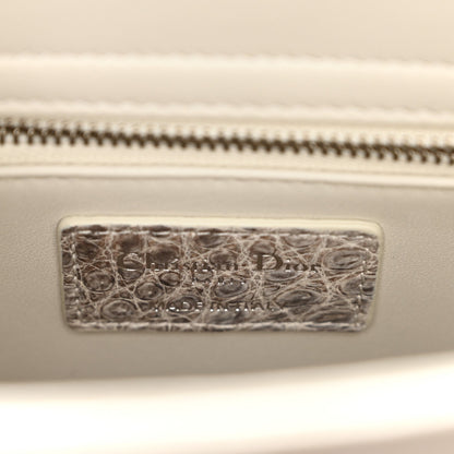 Niloticus Crocodile Himalaya Medium Lady Dior Latte