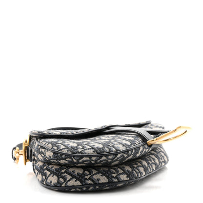 Oblique Saddle Bag With Strap Blue