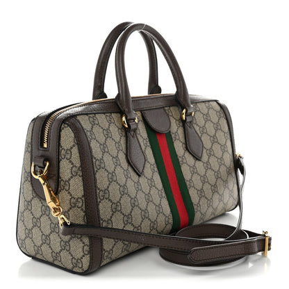 GG Supreme Monogram Web Medium Ophidia Boston Brown