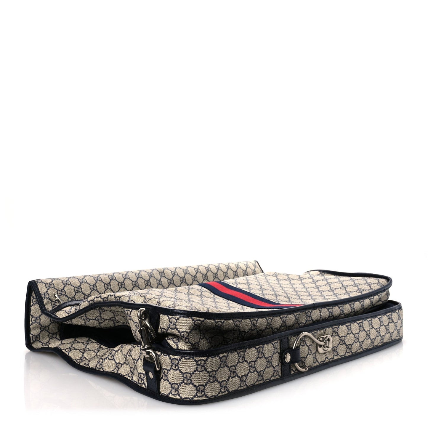 GG Supreme Monogram Web Savoy Garment Bag Beige Blue