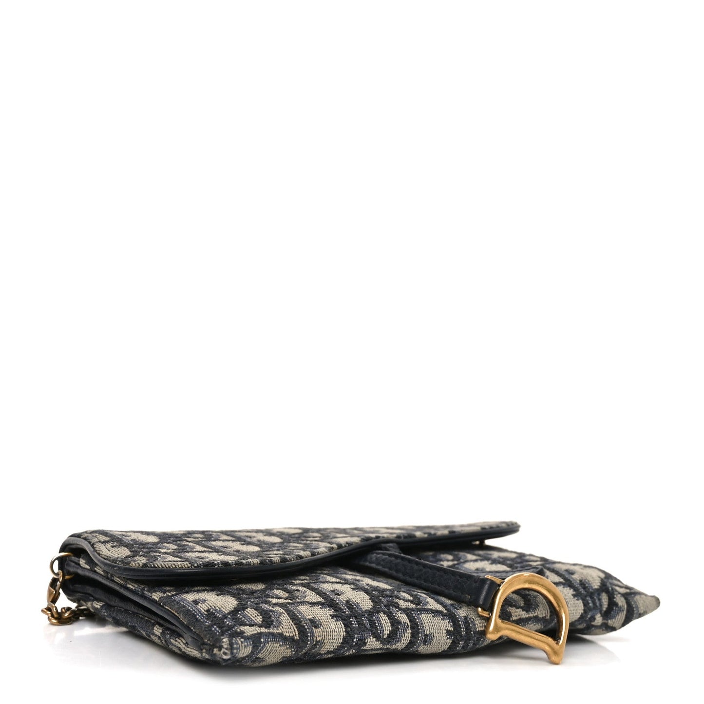 Oblique Small Saddle Chain Pouch Blue