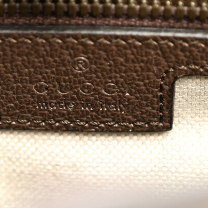 GG Supreme Monogram Textured Dollar Calfskin Web Medium Ophidia Tote Bag Beige Ebony