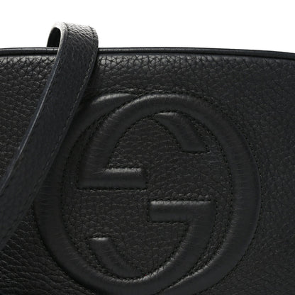Pebbled Calfskin Mini Soho Disco Bag Black