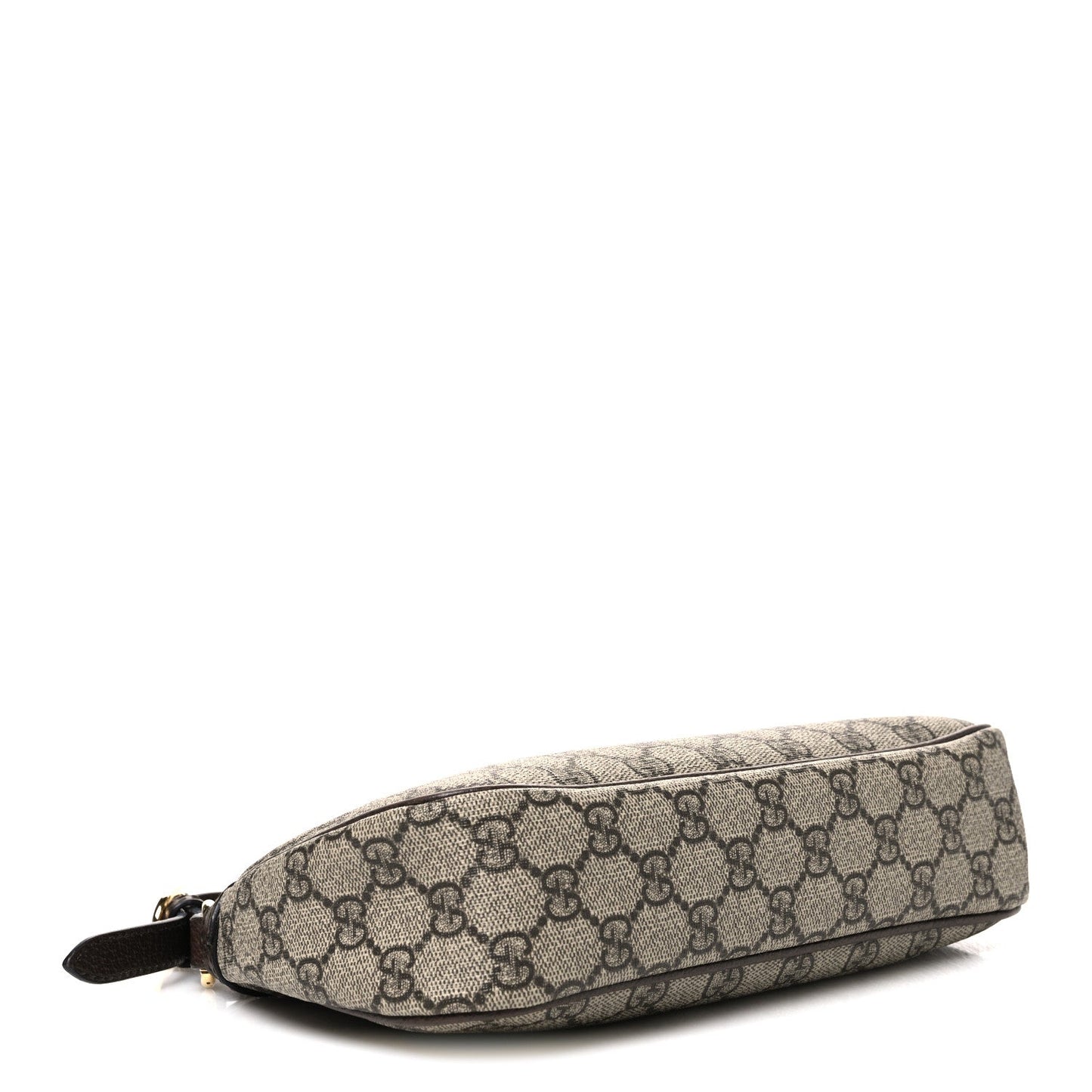 GG Supreme Monogram Textured Dollar Calfskin Small Ophidia Hobo Beige Ebony New Acero