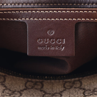 GG Supreme Monogram Small Flat Messenger Bag Dark Brown