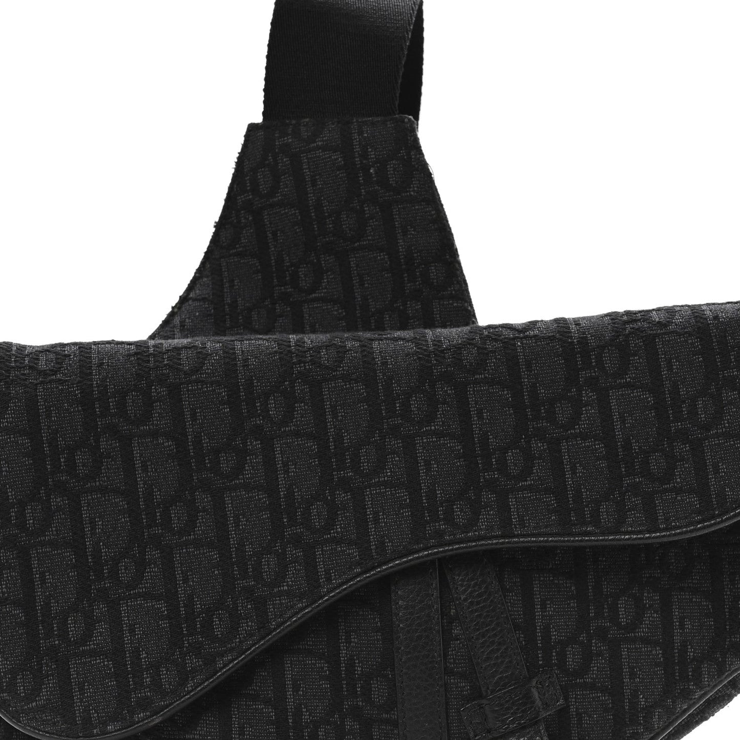 Oblique Mens Saddle Bag Black Blue
