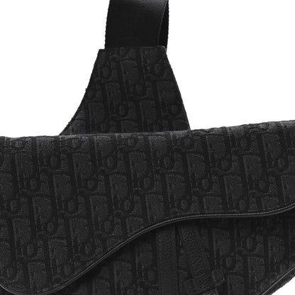 Oblique Mens Saddle Bag Black Blue
