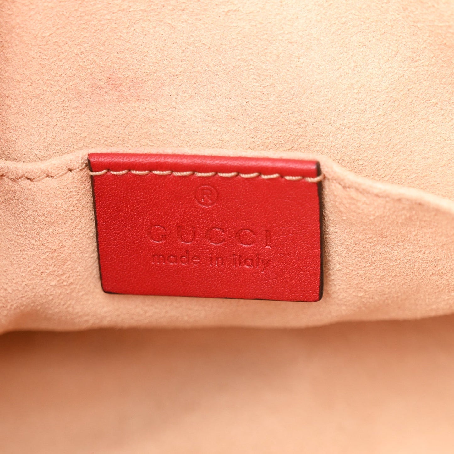 Guccissima Small Padlock Tote Red