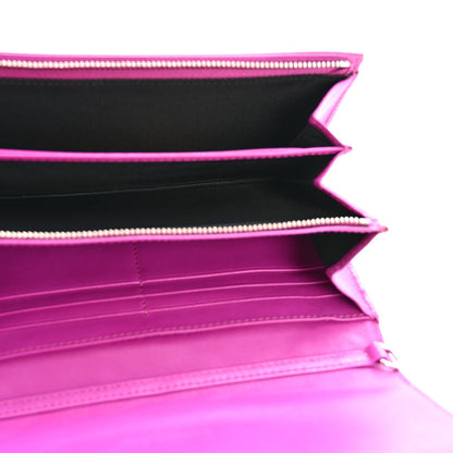 Lambskin Cannage Miss Dior Chain Wallet Dark Pink