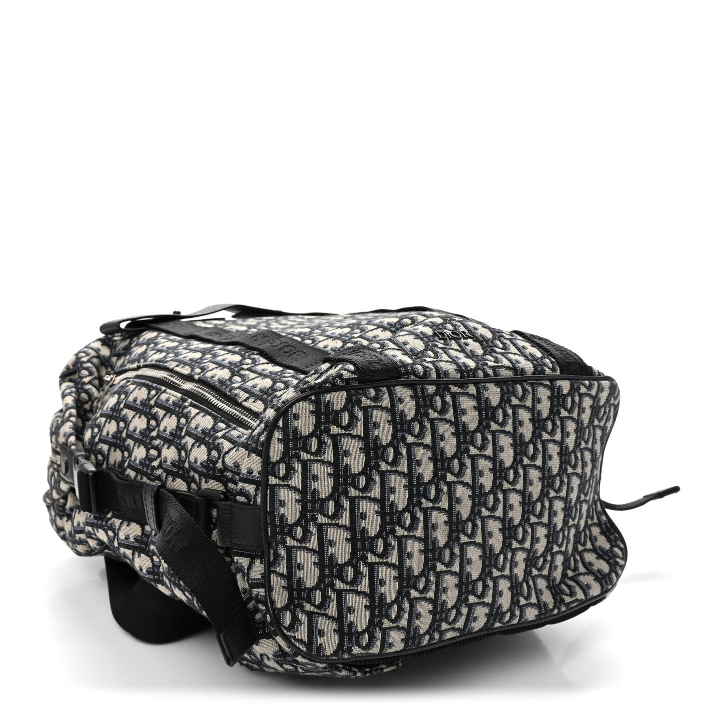 Oblique Calfskin Safari Backpack Navy Blue