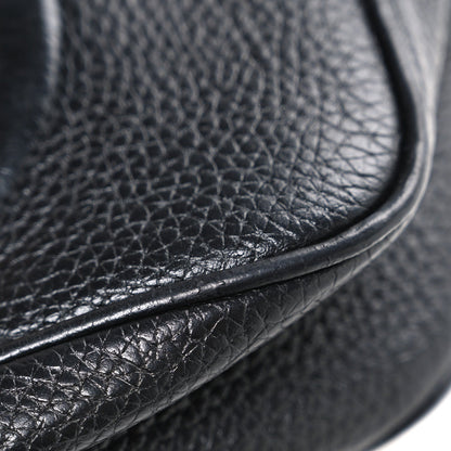 Pebbled Calfskin Small Soho Disco Bag Black