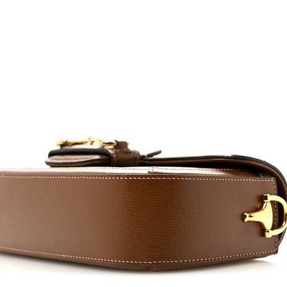 GG Supreme Monogram Small Horsebit 1955 Chain Shoulder Bag Beige Ebony Brown Sugar