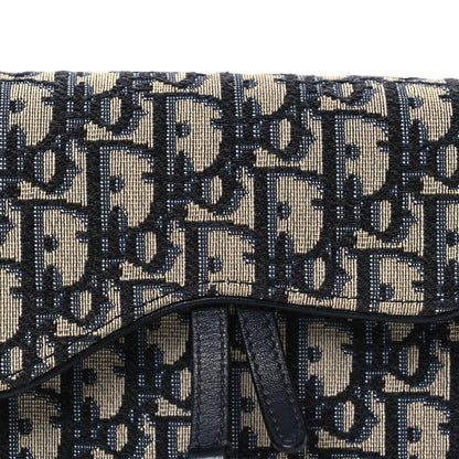Oblique Saddle Belt Bag Blue
