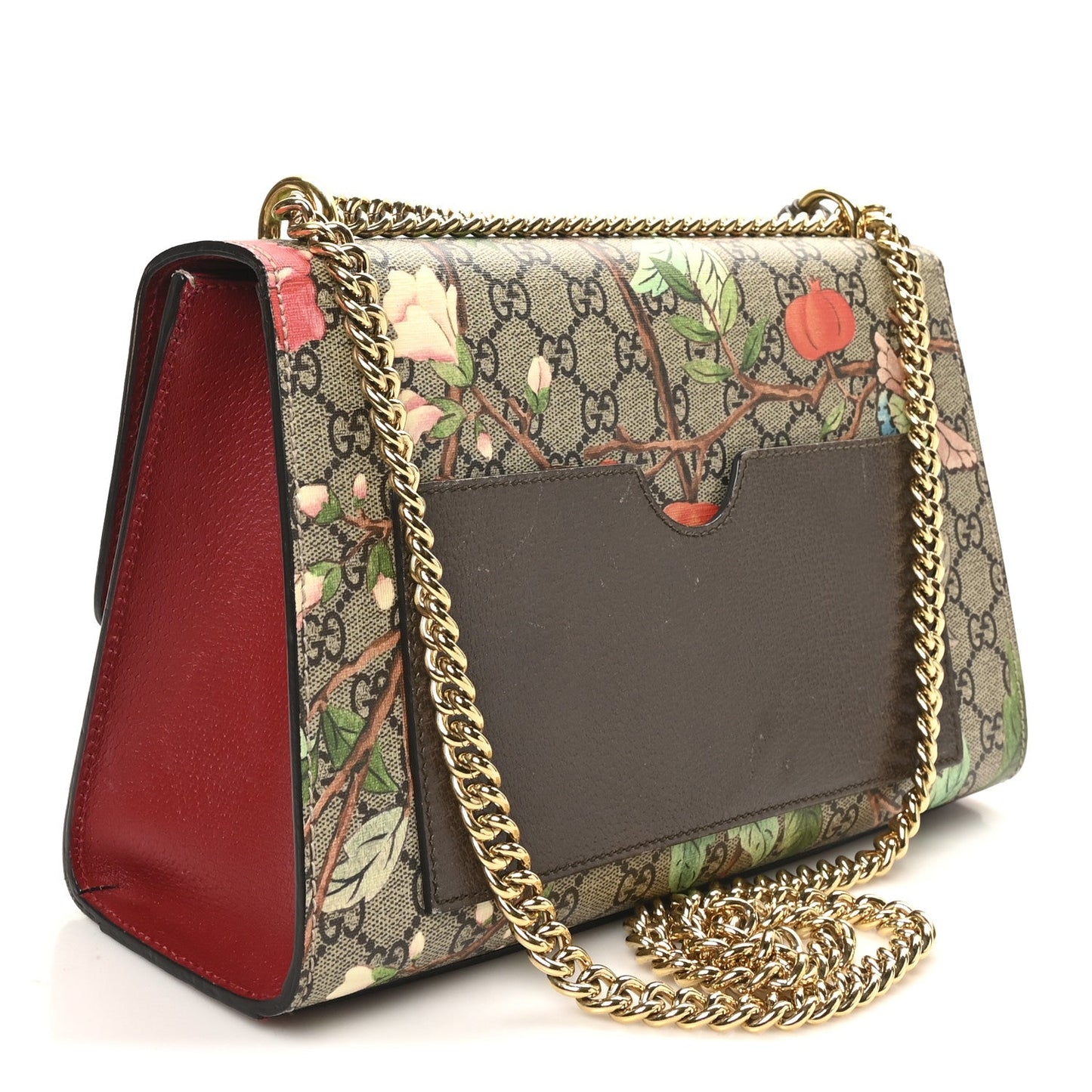 GG Supreme Monogram Tian Medium Padlock Shoulder Bag Beige Multicolor New Acero