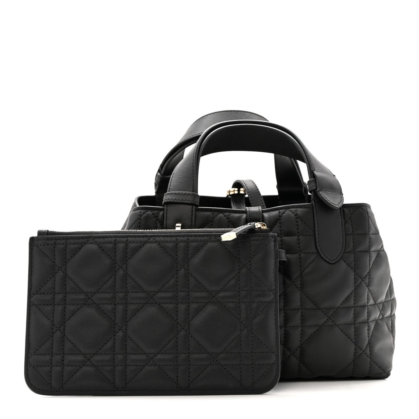 Calfskin Macrocannage Small Toujours  Black