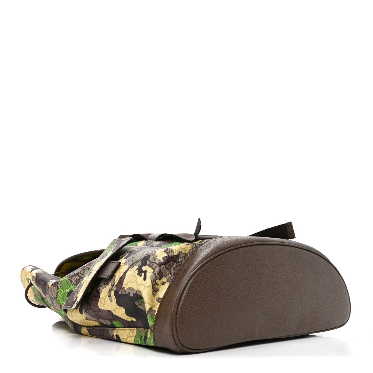GG Supreme Monogram Camouflage Large Backpack Green Multicolor