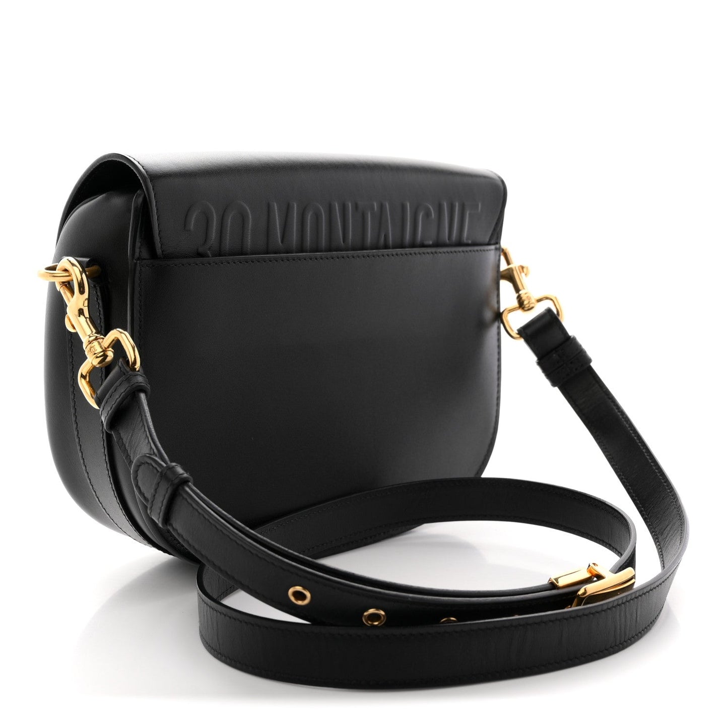 Box Calfskin Medium Bobby Flap Black