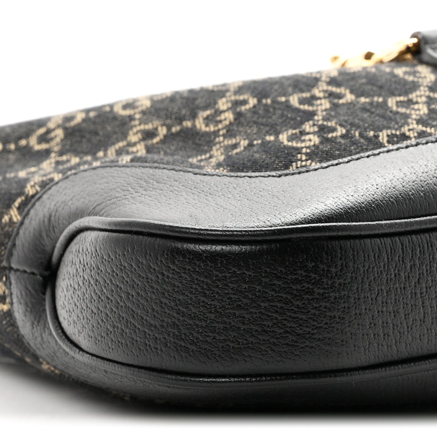 Jacquard Denim GG Monogram Small Jackie 1961 Hobo Black Ivory