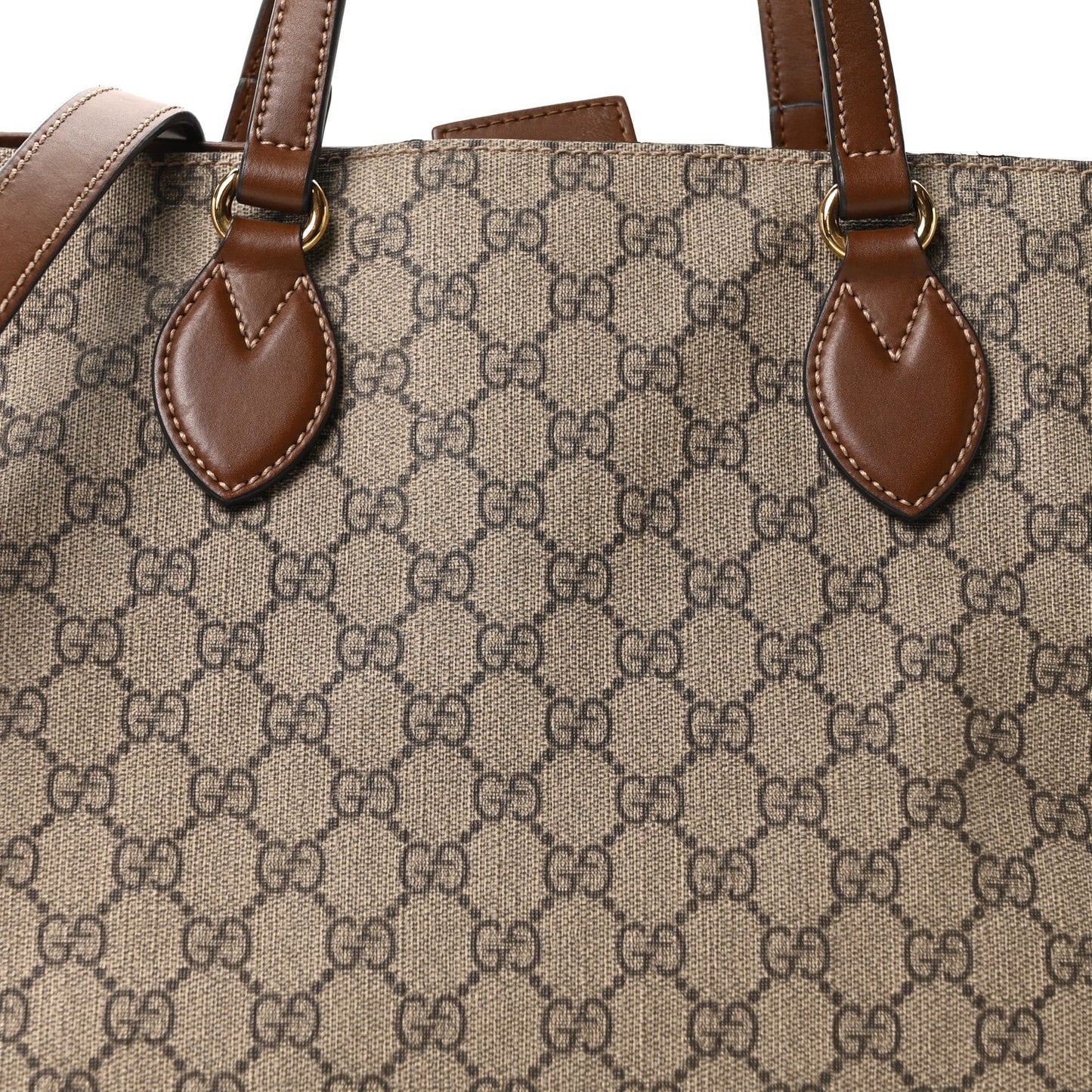 Soft GG Supreme Monogram Medium Crossbody Tote Beige Cuir